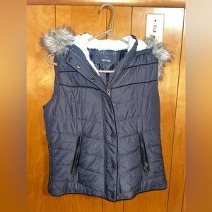 Women’s Aeropostale Fur Hood Vest